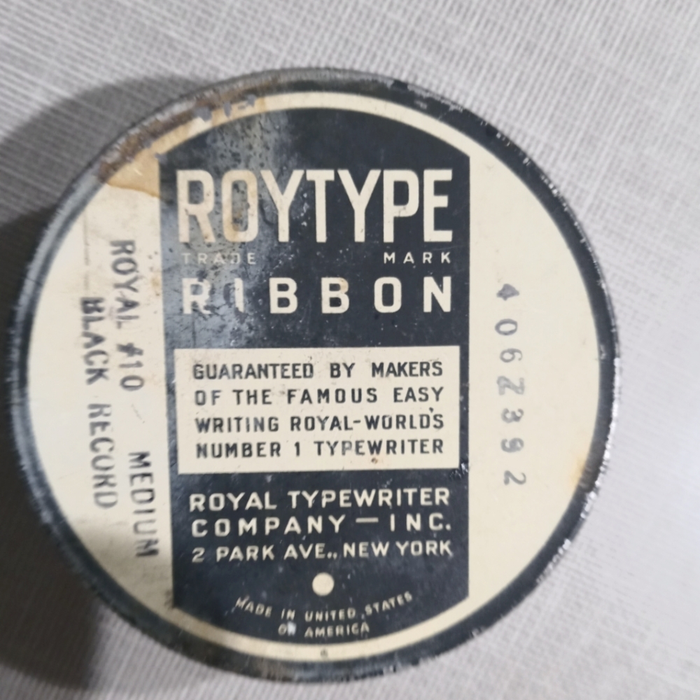 Vintage Roytype Vouge Typewriter Ribbon Tin